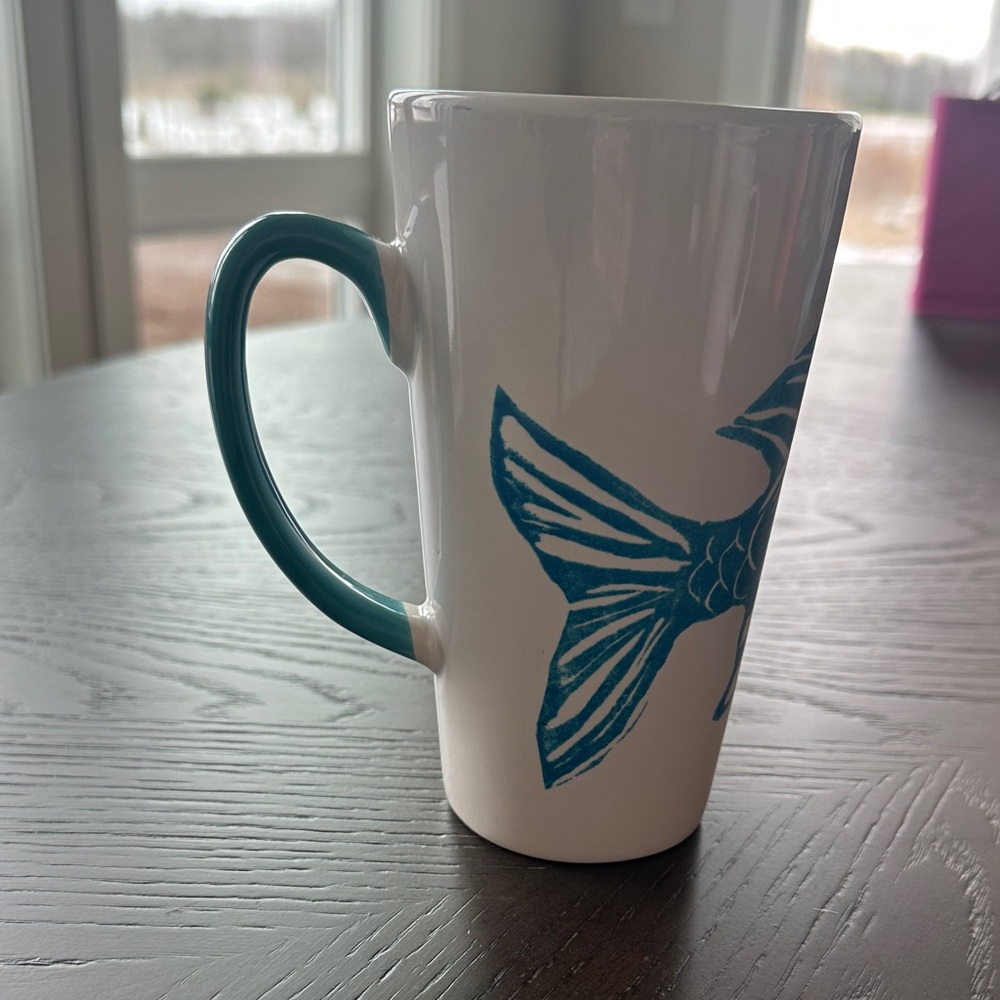 Fish Design Mug with Teal Handle! - Picture 3 of 5